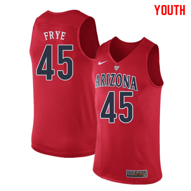 Youth Arizona Wildcats #45 Channing Frye College Basketball Jerseys Sale-Red